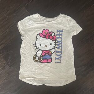 $3-Hello Kitty Cream and Pink Kids T-Shirt